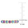 EVERLY JEWELRY |Yellow Plated Sterling Silver 3 5/8 CT TGW Amethyst-Africa Swiss Blue Topaz Fashion Ring - 4 of 4