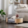 Pet Sofa,Luxury Dog Beds With Solid Wood Legs And Bent Wood Back,Dog Couch Bed,Affordable Dog Kennel,Unique Dog Beds-Cuddlewood - 3 of 4