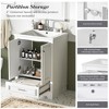 24" Bathroom Vanity with Ceramic Sink, Modern Freestanding Storage Cabinet with Silver Handles & Soft Closing Doors - ModernLuxe - 4 of 4