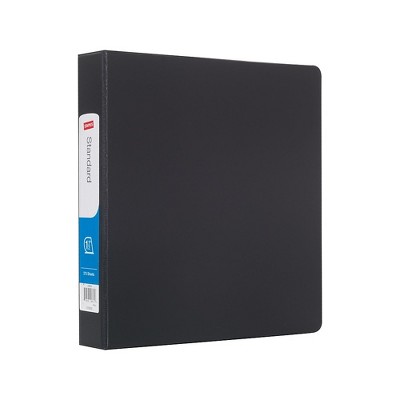 Staples Standard 1 1/2" 3-Ring Non-View Binder Black (26412-CC) 55356/26412