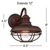 Franklin Iron Works Park Rustic Outdoor Barn Lights Fixtures Set of 2 Oil Rubbed Bronze 9" Open Cage for Post Exterior Light Barn Deck Post Light Yard - 4 of 4