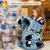 Tirrinia Girls Boys Blanket Hoodie Sweatshirt, Oversized Fleece Pullover, Hooded Fleece Lined Blanket, Christmas Gift for Kids Teens, Youth - 2 of 4