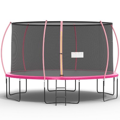 FDW 8/10/12/14FT Trampoline with Enclosure Net Outdoor Jump Rectangle Trampoline - ASTM Approved-Combo Bounce Exercise Trampoline