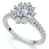 Pompeii3 1Ct TW Oval Halo Diamond Engagement Ring 14k Gold or Platinum Lab Created - 3 of 4