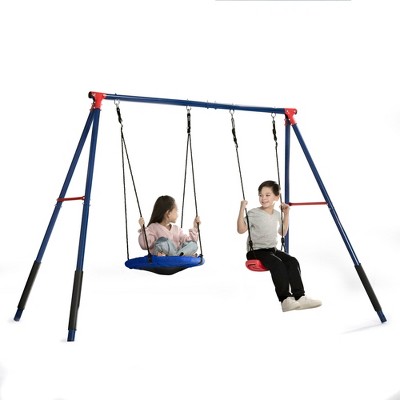 Delta Children Funzone Outdoor Metal 2-Piece Swing Set