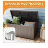 260 Gallon Outdoor Storage Deck Box Heavy Duty Patio Rattan Weather & Waterproof Brown - 2 of 4