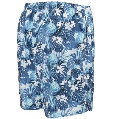 Falcon Bay Men's Rick's Cafe Tropical Hawaiian Print Board Short | Blue 4X Big — фото 2