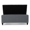 CAVINAS 42" Fabric Storage Ottoman Bench with Nailhead Trim,Rectangular Footstool with Hidden Compartment,Storage Bench for Bedroom,Entryway - 2 of 4