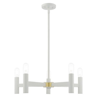 Livex Lighting Copenhagen 5 - Light Chandelier in  White