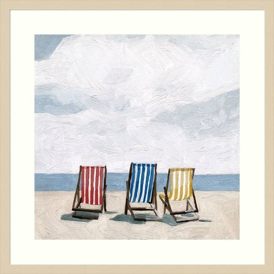 26" x 26" Beach Trip II by Emma Scarvey Framed Wall Art Print - Amanti Art