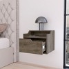 GlasFlength Nightstands Modern Nightstand Bedroom Nightstand Elegant Bedside Table with Drawer for Living Room, Brown, 15.7"*13.3"*12.9" - 3 of 4