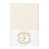 Linum Home Textiles 100% Turkish Cotton MONICA Gold Thread 3PC Embellished Towel Set - 3 of 4