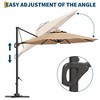 10ft Patio Umbrella Outdoor Heavy Duty Offset Hanging Umbrella 360 Degree Rotation, Easy Tilt Adjustment, Aluminum Frame, Cantilever Hanging - 3 of 4
