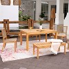 Cambridge Casual 5pc Paxton Teak Wood Outdoor Patio Dining Set Brown - 3 of 4