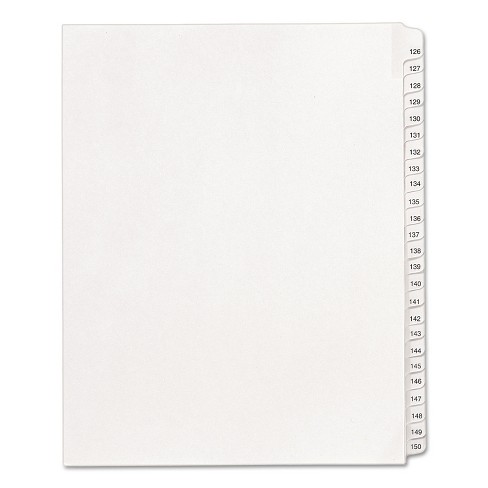 Avery Allstate Style Legal Exhibit Side Tab Dividers 25 Tab 126 150 Letter White Target