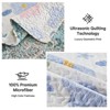 Inhand Microfiber Print Quilt Bedding Set, Flower print Soft Lightweight Coverlet For All Season - 3 of 4
