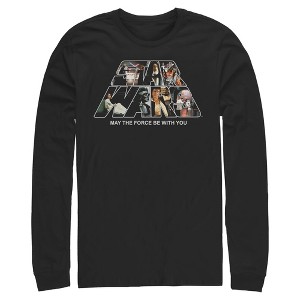 Mens Star Wars May the Force Be With You Bold Logo Long Sleeve Shirt - 1 of 4