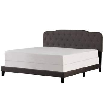 Queen Nicole Upholstered Bed In One Stone Gray Fabric - Hillsdale Furniture