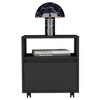 TIRAMISUBEST Nightstand with 1 Drawer, Caster Wheels, Buffet Cabinet for Mobile Bedroom Storage - 4 of 4