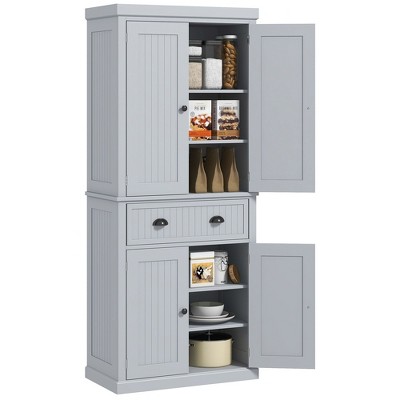 NicBex 72.5 Inch Kitchen Pantry Storage Cabinet with 4 Doors and 2 Drawers for Dining Room,Bathroom,Kitchen