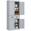 NicBex Storage Buffet Cabinet 72" Freestanding Kitchen Pantry Floor Sideboard Cabinet with 4 Doors, Drawer and 3 Adjustable Shelves - 4 of 4