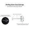 Tiny Sterling Silver Stud Earrings Set - Hypoallergenic Small Round Flat Studs for Cartilage & Tragus (2mm/3mm/4mm) - 3 of 4