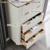 SinCiDo Modern Fluted Drawer Dresser, Gold Accents, Wood TV Stand & Storage Dressers Organizer for Bedroom, Living Room - 3 of 4