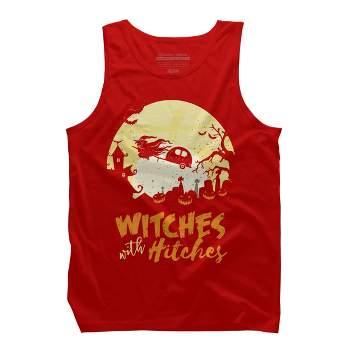 Men's Design By Humans Halloween Camping Witches Hitches Funny By RedBirdLS Tank Top