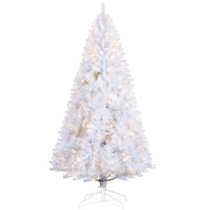 Aghana Digitals 7.5FT White Pre-Lit Artificial Christmas Tree with 500 Warm White LEDs, 1346 - 1 of 4