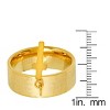 Steeltime Ladies stainless steel Our Father english prayer band ring with cross charm - 3 of 4