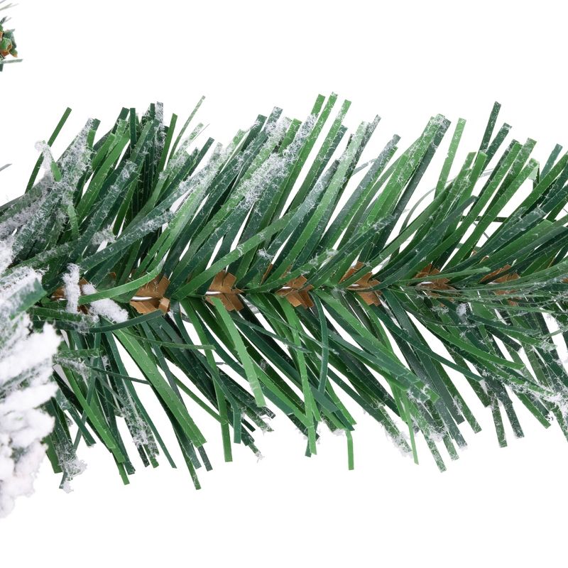 Northlight 30" Flocked Pine Artificial Christmas Teardrop Swag with Iridescent Ornaments - Unlit, 5 of 6