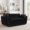 64.9'' Large Size Daybed Sofa,Velvet Daybed Sofa With Adjustable Back And Pillows,Double Sofa Bed,Daybed Sofa For Living Room-Cuddlewood - 2 of 4