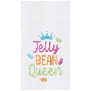 C&F Home "Jelly Bean Queen" Easter Spring Funny Cute Pun Embroidered Cotton Flour Sack Kitchen Dishtowel - 1 of 4