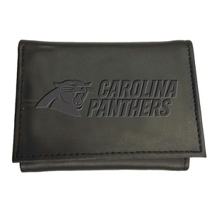 Evergreen Carolina Panthers Tri Fold Leather Wallet - 1 of 2