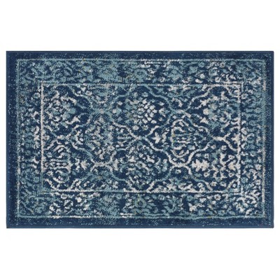Vintage Area Rug Retro Floral Indoor Carpet Oriental Medallion Floor Rug Aesthetic Carpet Traditional Rug for Living Room Bedroom Kitchen