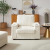 ORRD 42.5" Corduroy Recliner Chair with Backrest Pillow, Cup Holder & Storage Footrest, Comfy Living Room Sofa - 2 of 4