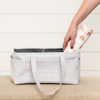 Stripes Storage Bag Tote Caddy Polyester