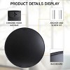 TopComfy Makeup Mirrors Deep Frame Round Mirror Modern Dresser Mirror Wall Mounted Decor Metal Frame for Living Room, Black, 36"*36"*1.2" - 4 of 4