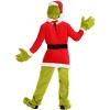 HalloweenCostumes.com Large   Dr. Seuss The Grinch Santa Open Face Costume Adult, White/Red/Green - 2 of 4