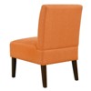 SEVOBAL Accent Chairs Modern Armless Lounge Chair with Horizontal Back Detailing and Wood Legs, Orange, 21"*29.13"*34.25" - 3 of 4