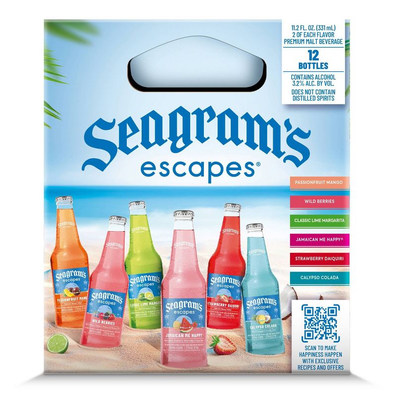 Seagram&#39;s Escapes Malt Beverage Variety Pack - 12pk/12 fl oz Bottles, 5 of 9