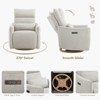 Spruce & Spring Power Swivel Recliner Chair Dual Motor Nursery Glider with Lumbar Pillow - 4 of 4