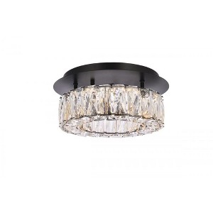 Elegant Lighting Monroe 12 inch LED single flush mount in black - 1 of 4