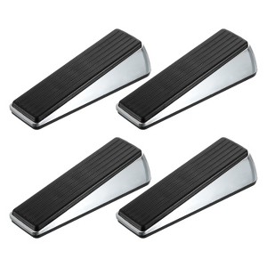 Unique Bargains Home Hotel Anti-Slip Design Zinc Alloy PVC Soft Door Stop 4 Pcs - 1 of 4