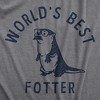 Mens Worlds Best Fotter T Shirt Funny Sarcastic Father's Day Gift Otter Tee For Guys - Crazy Dog Men's T Shirt - 2 of 4