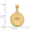 Black Bow Jewelry 14k Yellow Gold Plated Sterling Silver Wisconsin Badgers NCAA Medium Pendant - 2 of 3