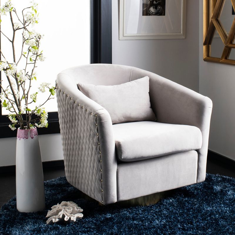 Clara Quilted Swivel Tub Chair  - Safavieh, 2 of 9