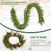 9 Ft Realistic Christmas Garland, Real Touch Norfolk Pine Garland for Mantle, Dense Artificial Greenery Garland Decor for Fireplace Stairs Table - 4 of 4