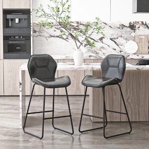 Infurnic Counter and Bar Stoos, Modern Counter Stool with  Ergonomic Backrest, Tall Stools for Kitchens, Bar, Home, Gray, 18.5"*19.1"*36.02" - 1 of 4