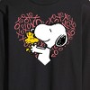Men's - Peanuts - Snoopy Woodstock Xo Heart Long Sleeve Graphic T-Shirt - 2 of 4